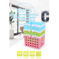 Fashion portable plastic basket storage with handle